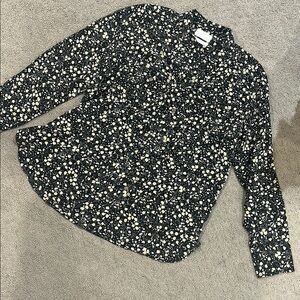 Jcrew Floral Button-Up silky Blouse